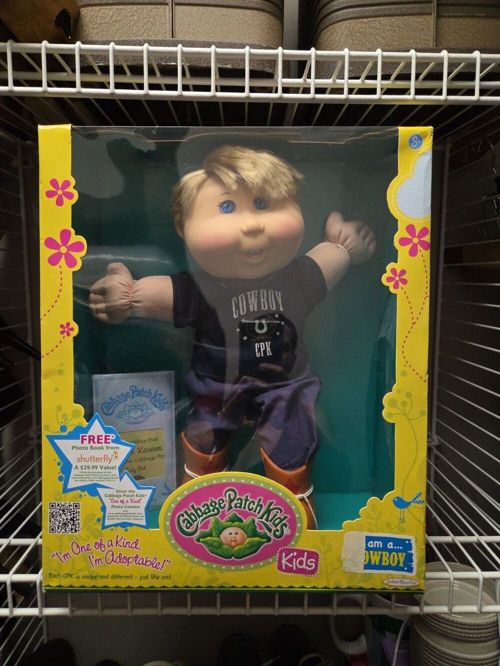 Cabbage Patch Kids Baby Cowboy Blonde Hair Blue Eyes